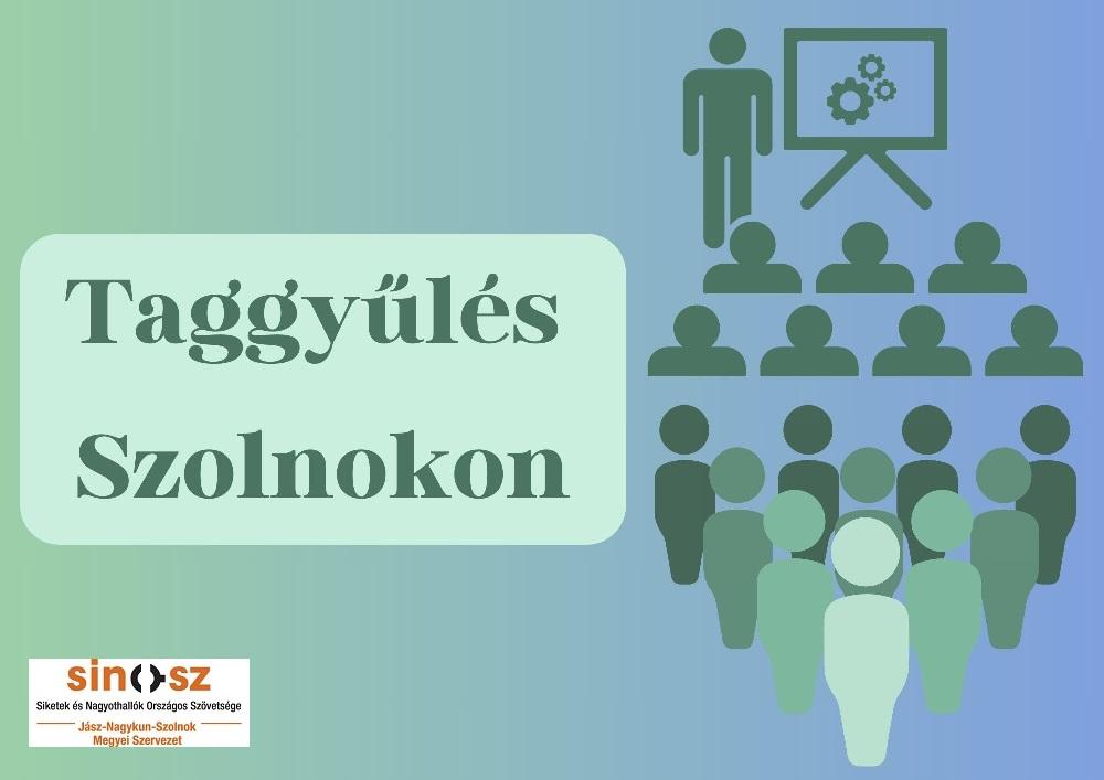 Évértékelő taggyűlést tart a SINOSZ Jász-Nagykun-Szolnok Megyei Szervezete