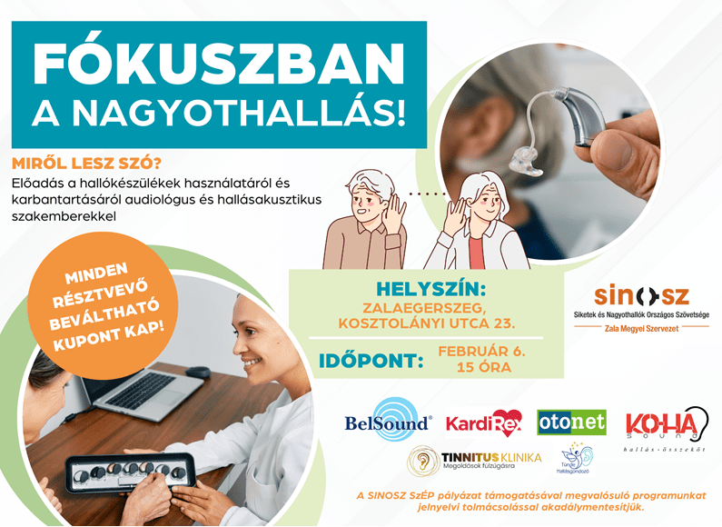 Fókuszban a nagyothallás! – Tájékoztató előadás Zala vármegyében