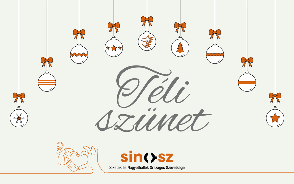 Országos ünnepi szünet és év végi – új év eleji működési rend a SINOSZ-nál