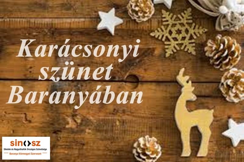 Téli szünet és ünnepi zárvatartás a SINOSZ Baranya Vármegyei Szervezetében