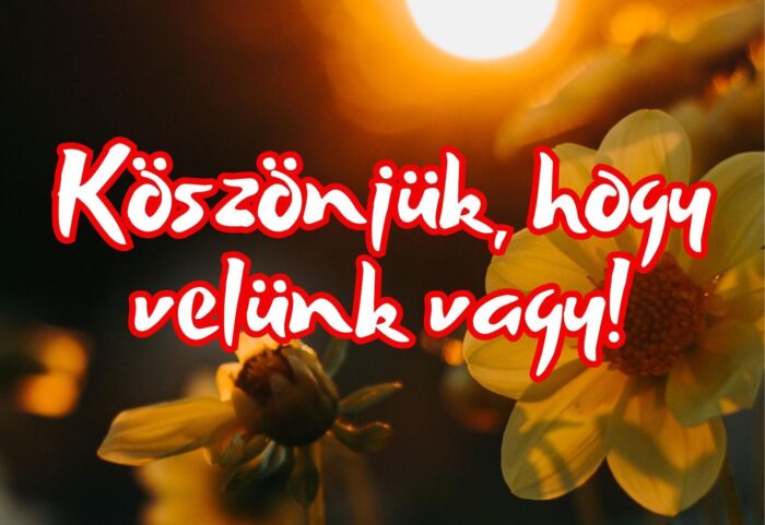 Köszönjük, hogy velünk vagy!