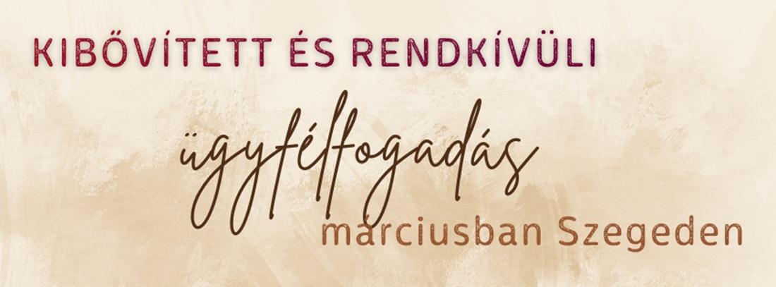 Kibővített ügyfélfogadás, rendkívüli ügyfélfogadási napok márciusban Szegeden