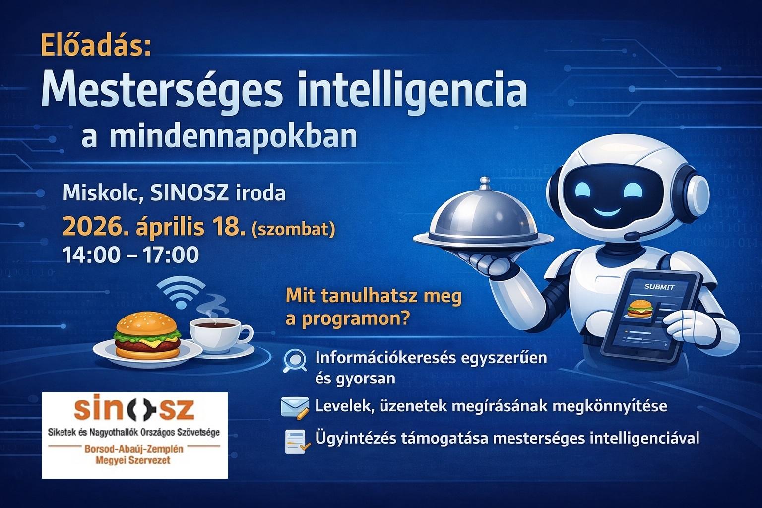 Mesterséges intelligencia a mindennapokban – előadás Miskolcon