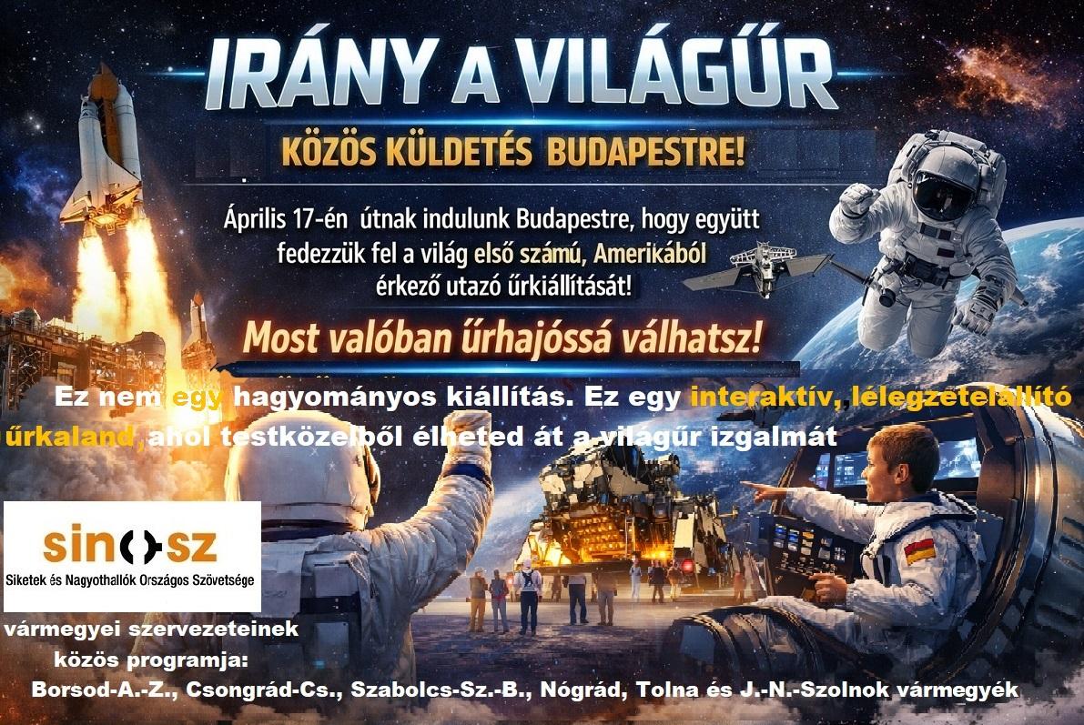 IRÁNY A VILÁGŰR! – Közös küldetés Budapestre 6 szervezettől