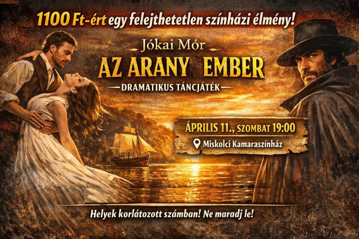 Irodalom, tánc, érzelem – Az arany ember életre kel Miskolcon!