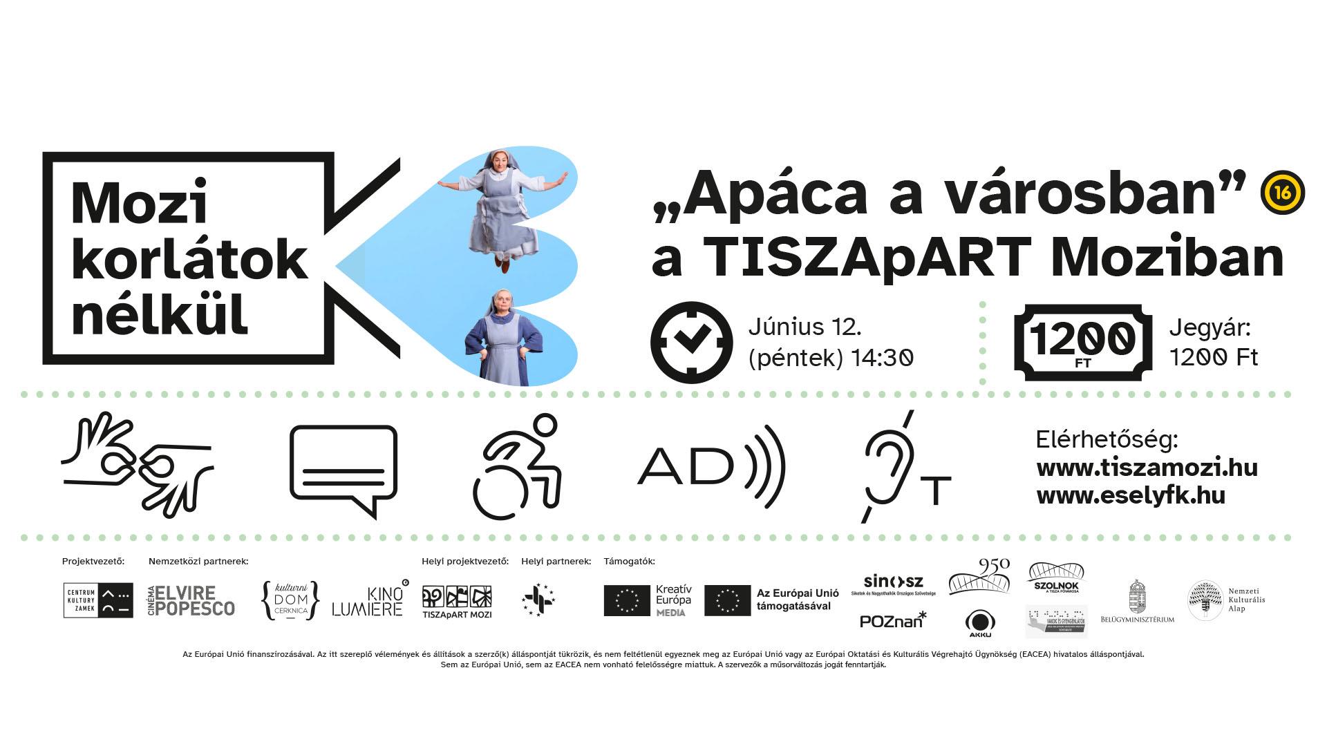 Akadálymentes filmélmények: Mozi korlátok nélkül Szolnokon júniusban